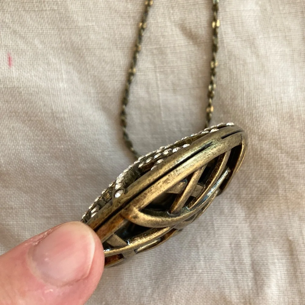 necklace round puff pendant 1 6/8